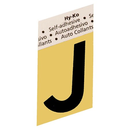 Hy-Ko 1.5 In Gold Aluminum Letter J, 10PK B00266